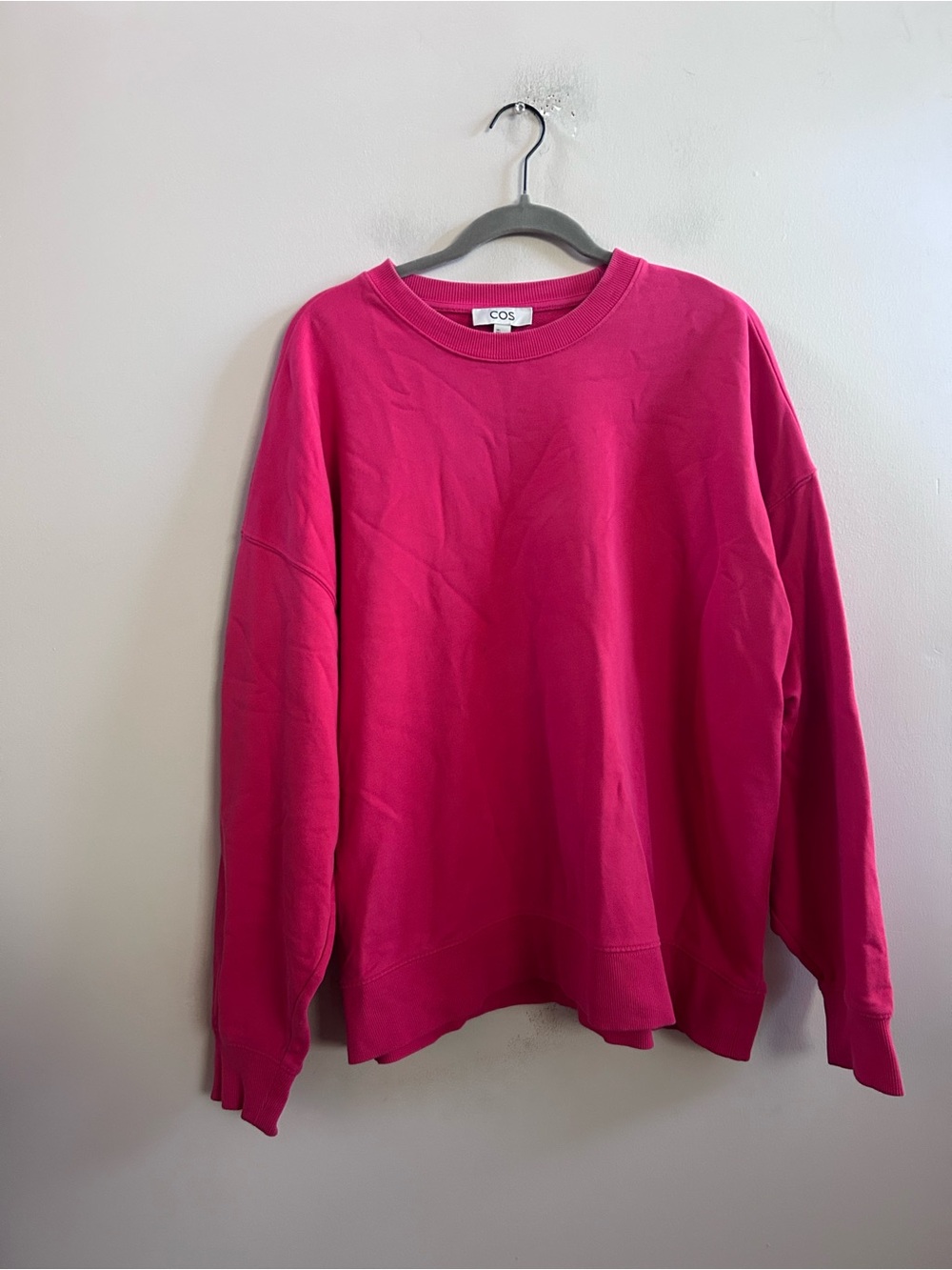 Cos pink crewneck sweatshirt large